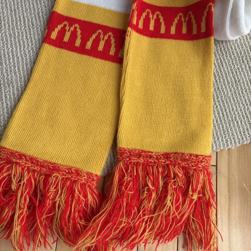 Vtg 80's McDonald's Scarf Acrylic Logo 58